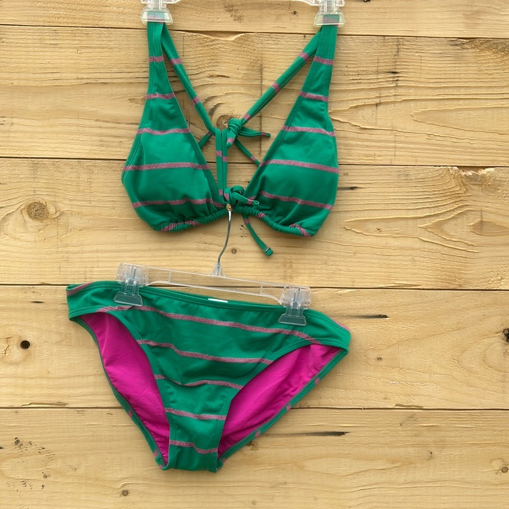 99 degrees medium green & pink bikini